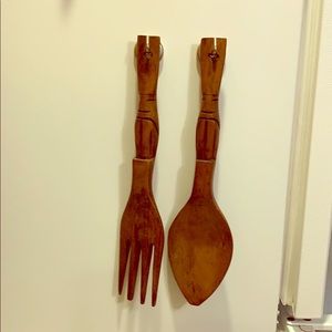 decor wood fork and spoon